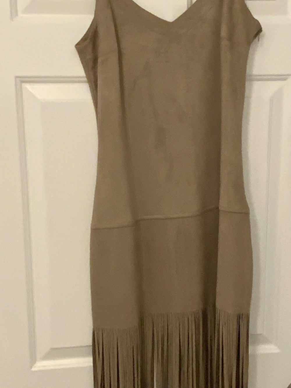 Strapless Fringed Dress Medium